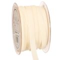 Floristik24 Samtband Creme 10mm auf Rolle 20m aus Polyamid für Basteln und Dekoration