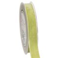 Floristik24 Dekoband Samtband 20 mm 10 m Salbeigrün für Geschenk- und Wohnraumdekoration