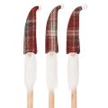 Floristik24 Weihnachtswichtel Deko-Stecker Filz, 58 cm, Rot-Weiss, 6er Set