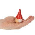Mini-Wichtelfiguren aus Holz, 10 cm, Rot-Weiss, 6er-Set, Tisch- und Wohnraumdekoration | Floristik24.ch