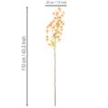 Kunstblume Orchideenzweig 110cm Orange Set aus 3 Stück für Dekoration | Floristik24.ch