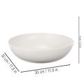 Runde Dekoschale Kunststoff 30 cm Hellgrau | Floristik24.ch
