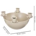 Kerzenschale Adventskranz Kunststoff Beige 15cm | Floristik24.ch
