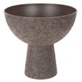 Floristik24 Pflanzschale auf Fuss aus Metall 25 cm in Braun