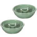 Floristik24 Stabkerzenhalter Metall Grün 10 cm 2er-Set