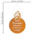 Schild aus Metall mit Spruch und Vogelmotiv – Rostoptik, 30×40 cm, für Innen- und Aussenbereich | Floristik24.ch