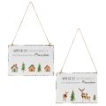 Floristik24 Metallschilder zum Hängen 21x14 cm mit Weihnachtsmotiven 2er-Set