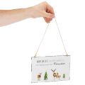 Metallschilder zum Hängen 21x14 cm mit Weihnachtsmotiven 2er-Set | Floristik24.ch
