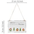 Metallschilder zum Hängen 21x14 cm mit Weihnachtsmotiven 2er-Set | Floristik24.ch