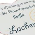 Floristik24 Deko-Schild Herz mit Spruch "Mein Lieblingstraining ..." 31x28cm