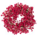 Floristik24 Blumenkranz aus künstlichem Schleierkraut 30 cm Pink-Rot für Innendekoration