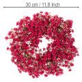Blumenkranz aus künstlichem Schleierkraut 30 cm Pink-Rot für Innendekoration | Floristik24.ch