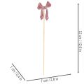 Deko-Schleifen auf Holzstecker 32 cm Rot und Rosa 12-teilig | Floristik24.ch
