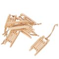 Deko-Schlitten aus Holz zum Aufhängen 6 cm natur, 6 Stück | Floristik24.ch