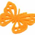 Floristik24 Filzschmetterling Tischdekoration Gelb Grün Orange Sortiert 3,5x4,5cm 54 Stück