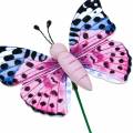 Floristik24 Deko-Schmetterling am Stab Blumenstecker Frühlingsdeko 16St