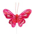 Floristik24 Schmetterling 9,5cm Pink 12St