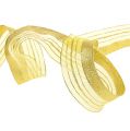 Floristik24 Schmuckband mit Lurexstreifen Gold 40mm 20m