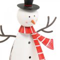 Floristik24 Weihnachtsdeko, Schneemann mit Schal, Metalldeko für den Winter H33cm