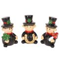 Floristik24 Schornsteinfeger-Figuren aus Polyresin 5 cm 6er-Set Schwarz-Rot-Grün