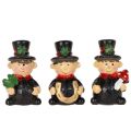 Schornsteinfeger-Figuren aus Polyresin 5 cm 6er-Set Schwarz-Rot-Grün | Floristik24.ch