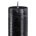 Schwarze Kerzen Durchgefärbt Stabkerzen 34x300mm 4 St | Floristik24.ch