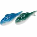 Floristik24 Schwimmfische Blau/Grün Keramik 16cm 2St