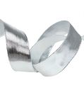 Geschenkband Silber mit Drahtkante 40mm 25m | Floristik24.ch