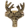 Serviettenring aus Metall, Hirschkopf, Gold-Optik, 6 cm, 4 Stück | Floristik24.ch