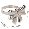 Serviettenring Schleifenmotiv Metall glänzend Silber 5cm 4er Set | Floristik24.ch