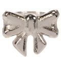 Serviettenring Schleifenmotiv Metall glänzend Silber 5cm 4er Set | Floristik24.ch