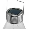 Floristik24 Solarlampe Diamant, Balkonlaterne, LED-Leuchte, Gartendeko Warmweiß H31cm Ø22cm