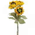 Floristik24 Sonnenblumen künstlich Sonnenblumen Deko Drylook L60cm 3St
