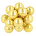 Mini-Weihnachtskugeln am Draht Spiegelbeeren 20 mm 140 Stück Kupferbraun Orange Goldgelb | Floristik24.ch