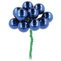Floristik24 Mini Weihnachtskugeln Blau 20mm aus Glas mit Draht, 140 Stück