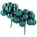 Floristik24 Mini-Weihnachtskugeln aus Glas 20mm Opalblau glänzend matt 140 Stück