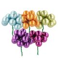 Floristik24 Mini Weihnachtskugeln am Draht aus Glas 25 mm bunt 140 Stück