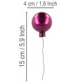 Mini-Weihnachtskugeln am Draht aus Glas bunt 40 mm 32 Stück | Floristik24.ch