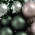 Spiegelbeeren Weihnachten Grün Perlmuttgrau Ø20mm 140 St | Floristik24.ch