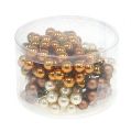 Floristik24 Spiegelbeeren Ø1,5cm Braun-Gold 140St