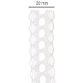 Zierband Baumwolle mit Spitzenbordüre 25 mm x 10 m in Weiss | Floristik24.ch
