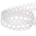 Zierband Baumwolle mit Spitzenbordüre 25 mm x 10 m in Weiss | Floristik24.ch