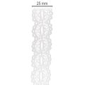 Zierband Baumwolle Spitzenmuster Weiss 10m x 25mm für Zuhause und Dekoration | Floristik24.ch