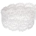 Zierband Baumwolle Spitzenmuster Weiss 10m x 25mm für Zuhause und Dekoration | Floristik24.ch