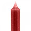 Floristik24 Stabkerze Rot durchgefärbt Kerzen Rubinrot 180mm/Ø21mm 6St