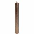 Floristik24 Stabkerzen durchgefärbt Kupfer Metallic 34mm×240mm 4 St