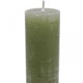 Durchgefärbte Kerzen Olivgrün Stabkerzen 34×240mm 4 St | Floristik24.ch