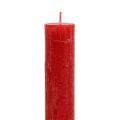 Stabkerzen durchgefärbt Rot 34mm x 240mm 4 St | Floristik24.ch