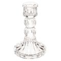 Floristik24 Glas-Kerzenhalter 12 cm transparent klassisches Design 2er-Set
