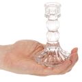 Glas-Kerzenhalter 12 cm transparent klassisches Design 2er-Set | Floristik24.ch